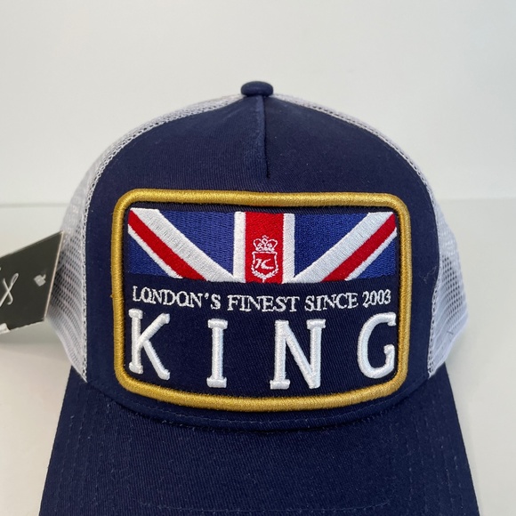 NEW King Hat Black Snapback Great Britain British Union Jack Trucker Cap - Picture 2 of 12